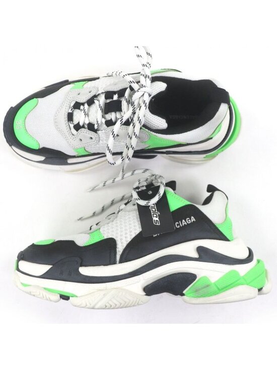 Balenciaga Triple S Mesh Leather Distressed Dad Shoes Low Cut Sneakers - Picture 4 of 11